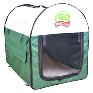 Pet carrier fold up green small